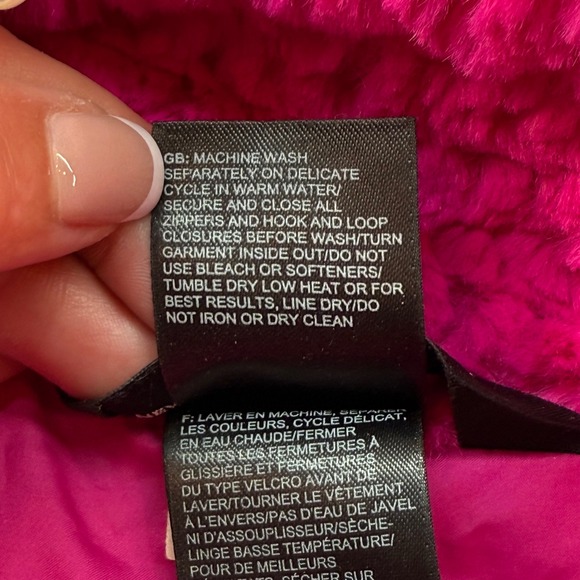 The North Face Osito 2 Novelty Textured Fleece Jacket Fuchsia Pink Size Medium - Picture 5 of 8